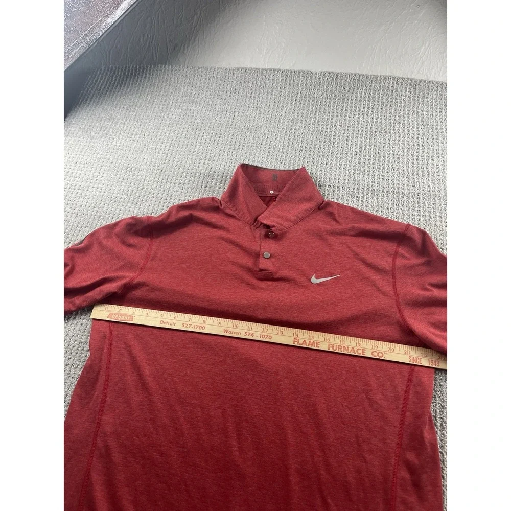 Nike Tiger Woods Collection Men's‎ L Red Dri-FIT Golf Polo Shirt 685859-687